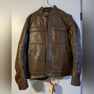 Indian Motorcycle Dark Brown Leather Jacket